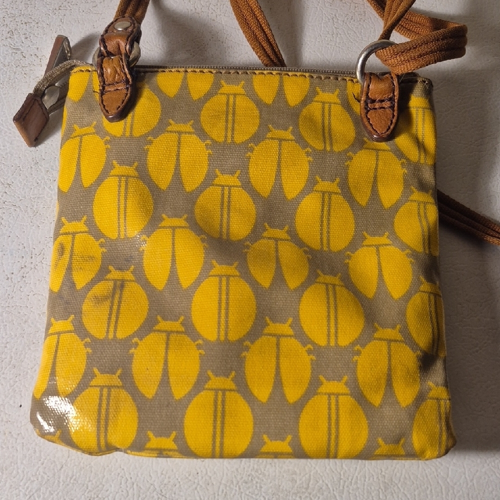 Fossil Mustard and Taupe Crossbody Bag - Picture 2 of 15